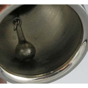 Accessoires de Noël Cloche suspendue en laiton pur tendance avec poignée nickelée et coulée de couleur argent décorative extérieure - Product Image 3