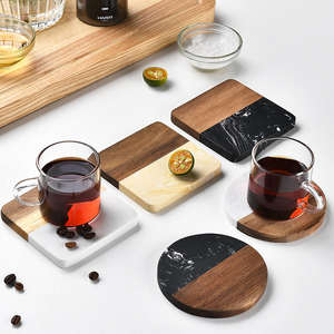 Sous-verres en bois durables, écologiques, pour la protection quotidienne de la table et la décoration moderne de la maison - Product Image 2