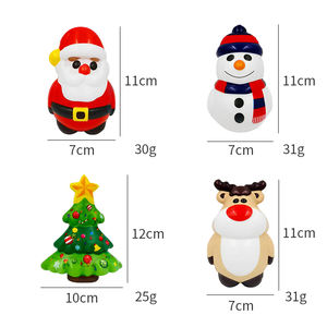 Mignon Père Noël Peluche Dessin Animé Forme Petite Lente Rising PU Mousse Squeeze <span class=keywords><strong>Balle</strong></span> <span class=keywords><strong>Anti</strong></span>-<span class=keywords><strong>Stress</strong></span> pour Noël - Product Image 5