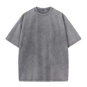 Fabricant d'équipement d'origine Vêtements pour homme en coton de haute qualité 220GSM Sonnerie lavée à l'acide T Shirt multicolore pour homme Streetwear d'été - Product Image 5