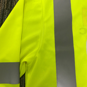 Camiseta Polo de seguridad reflectante de poliéster 100% con logotipo personalizado ropa de trabajo de construcción de alta visibilidad de secado rápido característica transpirable - Product Image 3