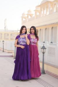 Vestido Anarkali de diseñador resistente, vestido de novia Dupatta a precio asequible, Vestido largo de novia para venta de exportación - Product Image 6