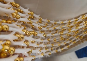 ม็อกราและเรนนคูลัสพวงมาลัยดอกไม้, ตกแต่งฉากหลังงานแต่งงาน, ดอกไม้แขวนผนัง, สายดอกไม้, ตกแต่งงานปาร์ตี้ - Product Image 3