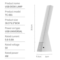 Lampe de bureau LED moderne, simple, réglable, pliable, alimentée par batterie, en aluminium, de haute qualité, prix raisonnable