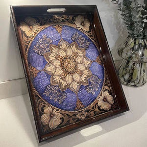 MDF Wooden <b>Enamel</b> Coated Design Serving <b>Tray</b> Hotels & Restaurant Kitchenware Table <b>Tray</b> High Quality - Product Image 1