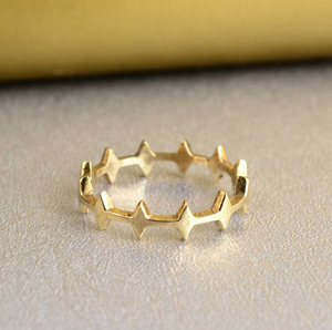 Minimalist Zigzag Brass <b>Ring</b> Wholesale Gold Plated <b>Open</b> Band Adjustable Dainty Handmade <b>Ring</b> Tiny stackable <b>ring</b> for woman - Product Image 5