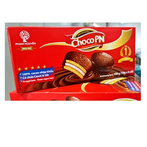 Listo para enviar CHOCO PN Chocolate Coated Pie 6 PCs Box Niños Productos horneados Todas las edades Soft Pie Layer Deliciosas galletas - Product Image 1