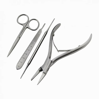 Trousse d'outils de podologie de luxe durable et de qualité supérieure, avec coupe-ongles à flamme, lime à ongles en acier et sonde DIVIED