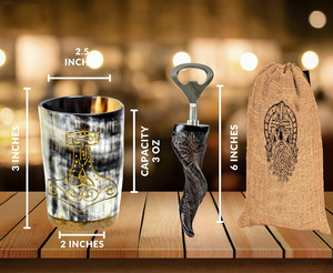 Best Handmade Buffalo Horn Shot Cups Handmade Drinking Horn <b>Glass</b> Ox Horn Viking Mug for <b>Parties</b> Cocktail High Selling <b>Glass</b> - Product Image 5