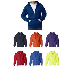 Custom Logo Solid Color Heavyweight Zip up <b>Men</b> <b>Hoodies</b> <b>Thick</b> Cotton French Terry <b>Thick</b> Oversized Zip up <b>Hoodies</b> <b>for</b> <b>Men</b> - Product Image 4