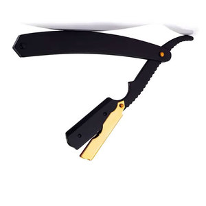 Rasoir à bord droit de barbier le plus vendu rasoir droit antirouille de toilettage de barbier en acier inoxydable pour les salons de coiffure professionnels - Product Image 2