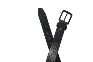 Ceinture décontractée en cuir de vache à motif poisson avec alliage pour boucle personnalisable du fournisseur en gros - Product Image 4