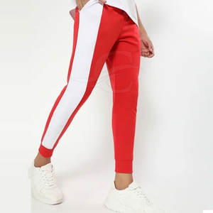 Pantalon de jogging décontracté coupe étroite pour hommes Pantalon en coton et polyester avec logo personnalisé Tissu en toile - Product Image 2