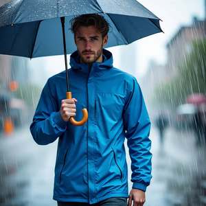 Couleur unie hommes randonnée coupe-vent veste et sweat à capuche décontracté automne Sports de plein air vestes mâle imperméable pluie vestes mâle - Product Image 5