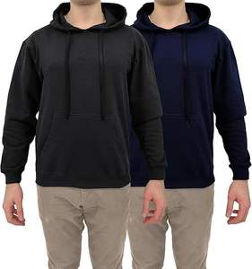 เสื้อฮู้ดผู้ชายโอเวอร์ไซส์ผ้าฟลีซหนาผ้าฝ้ายสำหรับฤดูหนาวพิมพ์โลโก้งาน OEM ตามสั่ง100% - Product Image 6