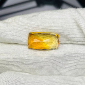 Citrino natural tallado en esmeralda, calidad AAA, con un brillo excepcional y un bonito color. Piedras perfectas para la elaboración y pulido de cualquier joyería. - Product Image 3