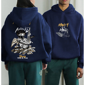 Sudadera con Capucha de Otoño de Alta Calidad, 100% Algodón, 340 g/m², Talla Grande, Estilo Urbano, Estampado Personalizado, Transpirable, para Hombre - Product Image 2