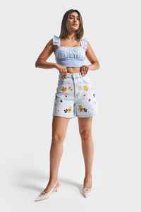 กางเกงยีนส์ขาสั้นทรงวินเทจ - Product Image 2