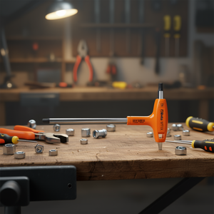 Chrome-Plated <b>Offset</b> Male Wrenches with Handle for Torx Head <b>Screwdriver</b> - Product Image 3