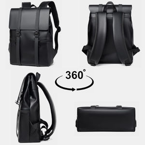 Sac à dos de voyage imperméable à logo personnalisé Blazeno avec fermeture à enroulement et port USB pour l'université et l'école - Product Image 5