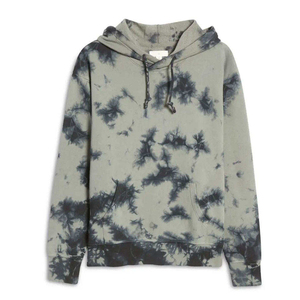 Vintage Streetwear Hombres 100% Algodón Tye-Dye Hoodie Slim Fit Ripped Basics 3D Patrón Stonewashed Print Bordado Invierno - Product Image 1