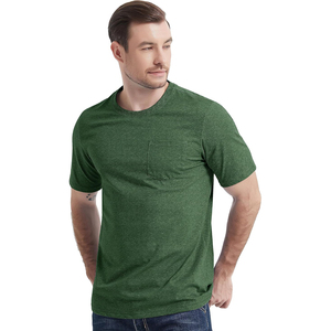 Fabrication sur mesure OEM T-shirt à manches courtes 100% coton pour homme Qualité supérieure Respirant Anti-rides avec vente de poche - Product Image 3