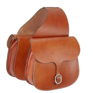 Bolsa de sillín occidental mecanizada a mano de cuero genuino de la mejor calidad para caballo a precio mayorista para exportación. - Product Image 1
