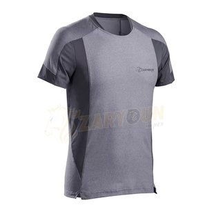 T-shirts de sport pour hommes OEM, en jersey de toile de haute qualité, respirants, à manches courtes, avec logo imprimé, col rond, coupe classique - Product Image 2