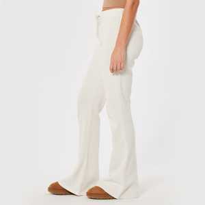 Pantalons droits pour femmes en toile de nylon/coton blanc de qualité supérieure, respirants, imperméables, pantalons d'été - Product Image 4