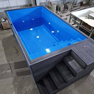 Nouvelle conception de piscine de luxe extérieure en fibre de verre, grande piscine profonde pour jardin de 12 m, spa - Product Image 1