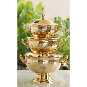 IndianArtVilla Pot design martelé en laiton pur avec finition antique-Vaisselle pour le stockage et le service - Product Image 6