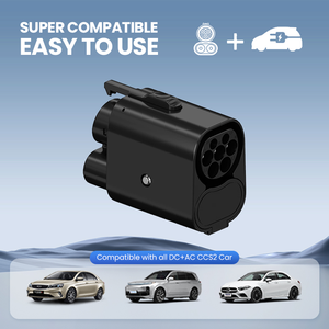 Adaptateur de charge rapide DC pour véhicules électriques CCS1 CCS2 plaqué argent, tendance, nouveau, personnalisable OEM, haute puissance, charge rapide - Product Image 5
