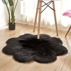 Tapis moelleux personnalisé à motif floral en mélange de soie et de laine, lavable en machine, tapis d'appoint pour chambre d'enfant, idée cadeau pour la maison - Product Image 3