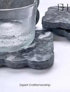 Nouveauté tapis de Table en pierre colorés pour la fête sous-verres en pierre avec logo personnalisé pour l'image de marque sous-verres en pierre ronds pour boissons chaudes - Product Image 6