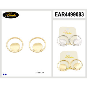 Linda FASHION - Aros de Moda Chapados en Oro, Aleación, Joyería de Fiesta para Mujer, 3 Pares, Diseño Geométrico - Product Image 5