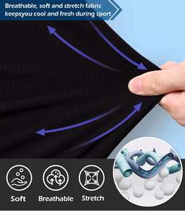 Short de course en maille athlétique respirant pour homme Short de course à entrejambe de 5.5 pouces avec motif solide Service OEM disponible - Product Image 2