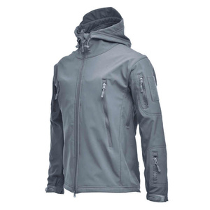 Lightweight Men's <b>Softshell</b> <b>Jacket</b> Waterproof Hooded Casual Winter Street Style Front Logo OEM - Product Image 4