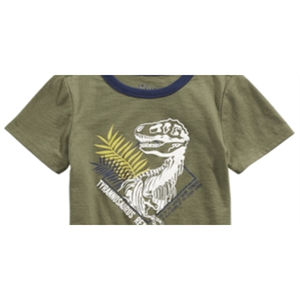 T-shirt à col roulé pour petit garçon Epic Threads, 100% coton, imprimé dinosaure, vert, style western, taille 7 pour les tout-petits - Product Image 2