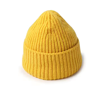 Gorro de invierno con etiqueta tejida y puños holgados de mezcla acrílica personalizada, gorro de esquí, gorro de punto con calavera para escenas de playa y negocios - Product Image 2