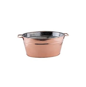Cubo de hielo de metal con acabado a mano de diseño antiguo, exportador al por mayor, cubo de hielo y acero hecho a mano de nuevo diseño - Product Image 3