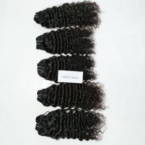 Extensiones de Cabello Humano 100% Virgen Indio Sin Procesar, Doble Trama, Cutícula Alineada, Cabello Remy, Estilo Ondulado Profundo - Product Image 1