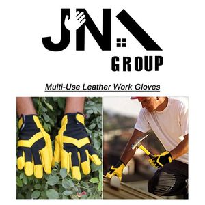 Gants de mécanicien en cuir véritable très résistants pour la protection des mains dans les sports et en plein air - Product Image 5
