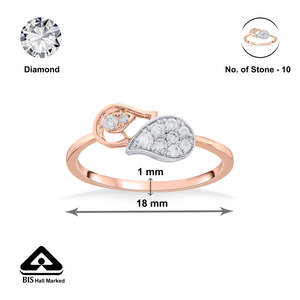 Bague en or rose sertie de diamants Bright Dew Fashion - Product Image 6