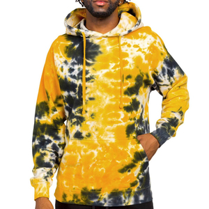 Design personnalisé Tie Dye Print Pullover Sweats à capuche avec cordon de serrage Service OEM & ODM Anti-rétrécissement Meilleur prix Tie Dye Sweats à capuche à vendre - Product Image 4
