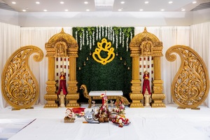 แผงทรงกลมสำหรับตกแต่งเวทีงานแต่งงานของอินเดียตกแต่งเวทีงานแต่งงานฉากหลังแผงรอบสำหรับเวที - Product Image 4