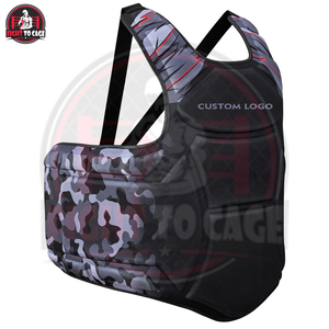 Nouveau protège-poitrine de boxe durable et de haute qualité, personnalisable, MMA, kickboxing, arts martiaux, entraînement, équipement d'entraînement de boxe en PVC - Product Image 2