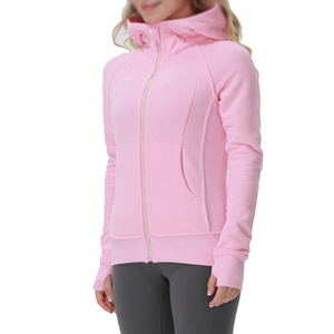 Otoño Invierno mujer damas mujeres grueso zip up deportes entrenamiento ejercicio entrenamiento correr Atlético fitness yoga jaket sudaderas con capucha - Product Image 1