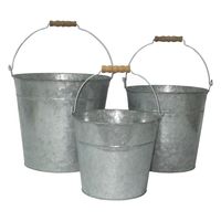Cubo de maceta galvanizado de alta resistencia ideal para cultivar hierbas en alféizares o decorar Cocinas Rústicas