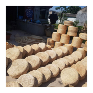 เบาะรองนั่งผักตบชวาผ้าทอช่างฝีมือคุณภาพสูง-ที่นั่งที่ยั่งยืนและสะดวกสบายสำหรับห้องพักสไตล์เซนมินิมอลและธรรมชาติ - Product Image 5