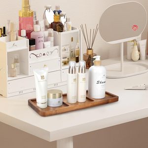 Rustic <b>Wooden</b> <b>Bath</b> <b>Tray</b> with Three Compartment Perfect for Organizing <b>Bath</b> Essentials Stylish Addition to Enhance Your <b>Bath</b> Time - Product Image 5